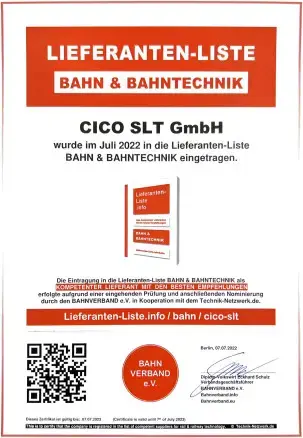 TOP supplier for the railroad industry with special recommendation